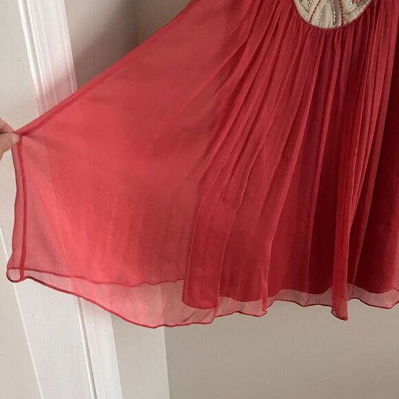 Laundry by Design Vintage Silk Beaded Dress Sz 6 A-Line Fairycore Coquette Y2K - Picture 8 of 10